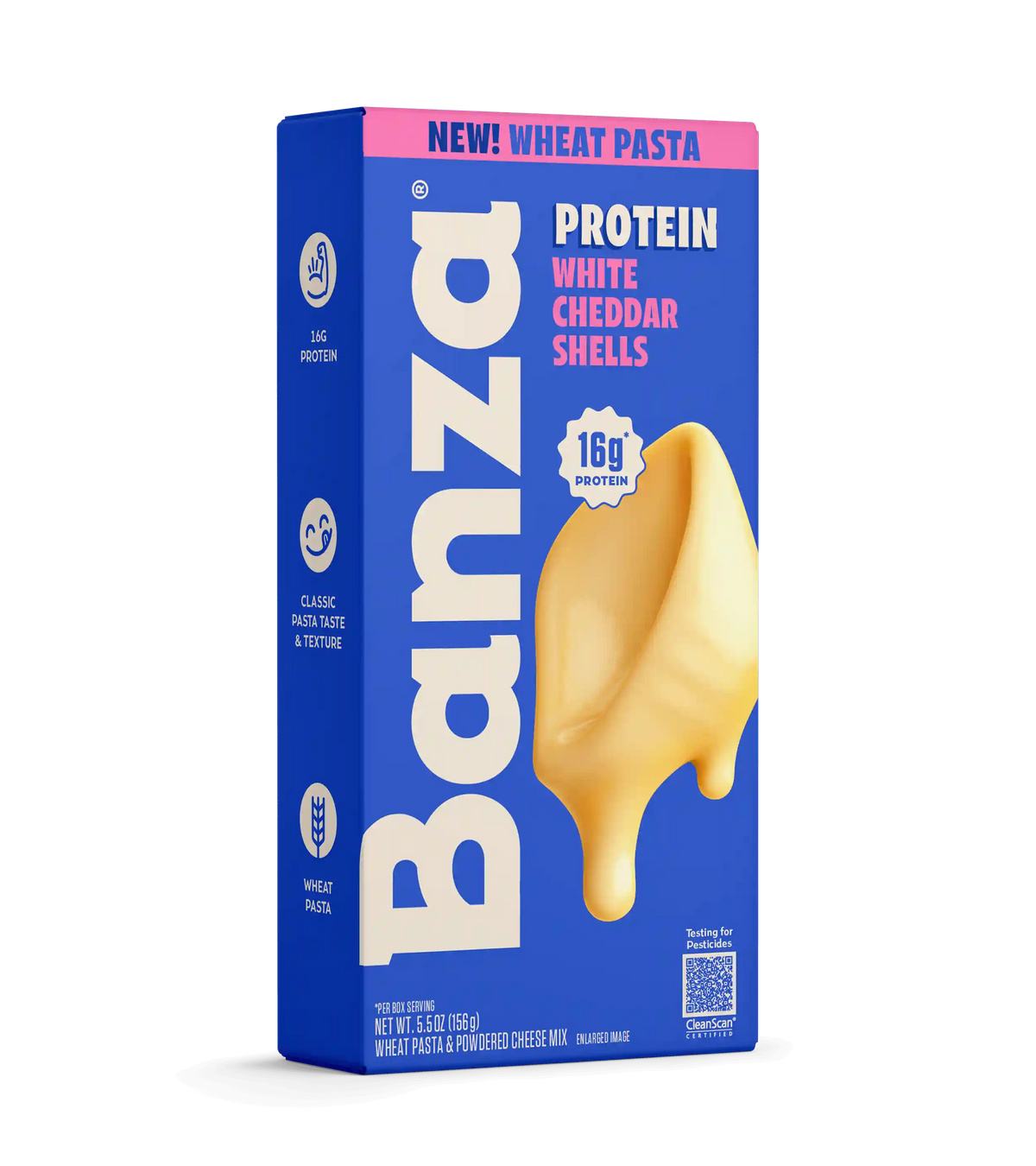 Wheat Protein Mac and Cheese Shells – White Cheddar (12-Pack)