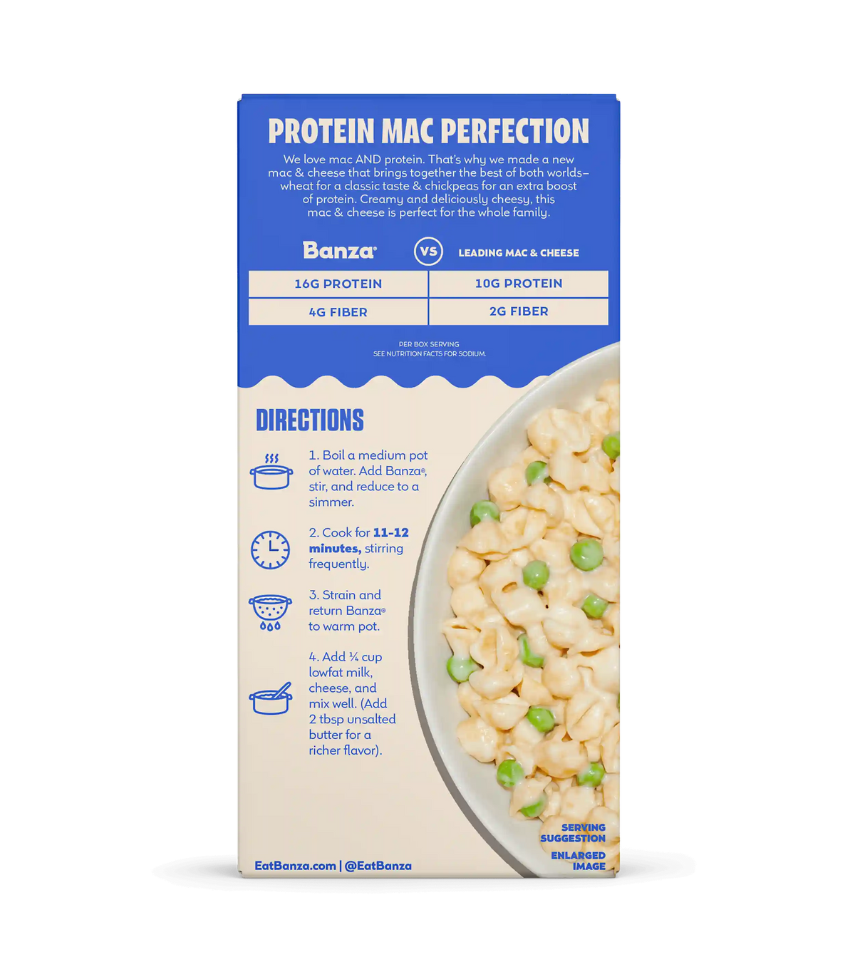 Wheat Protein Mac and Cheese Shells – White Cheddar (6-Pack)